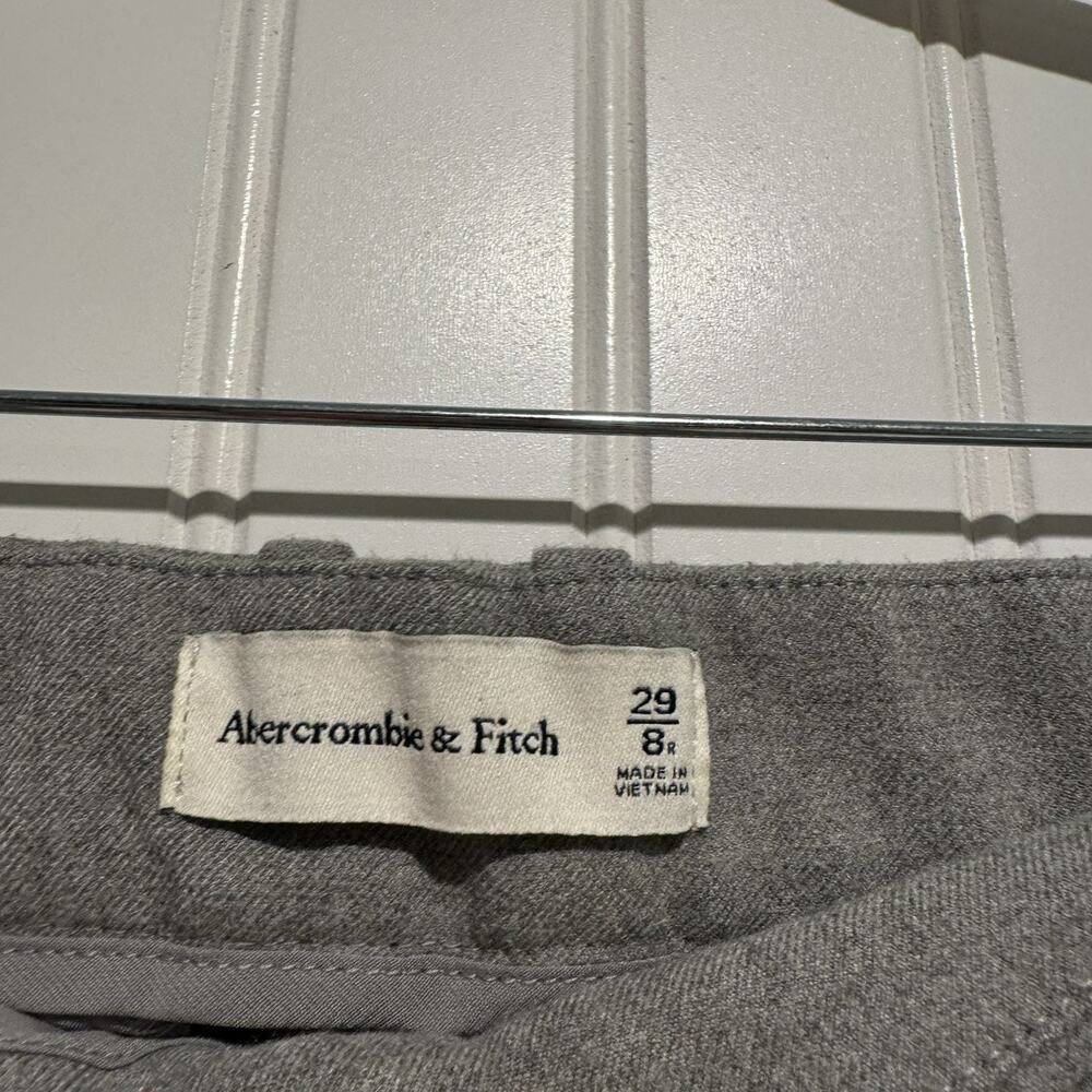 Abercrombie Fitch Gray Brushed Suiting Tailored Cargo Wide Leg Pants Size 8 - Picture 4 of 6
